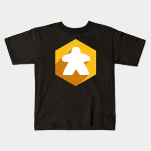 Hexagon Meeple Yellow Kids T-Shirt